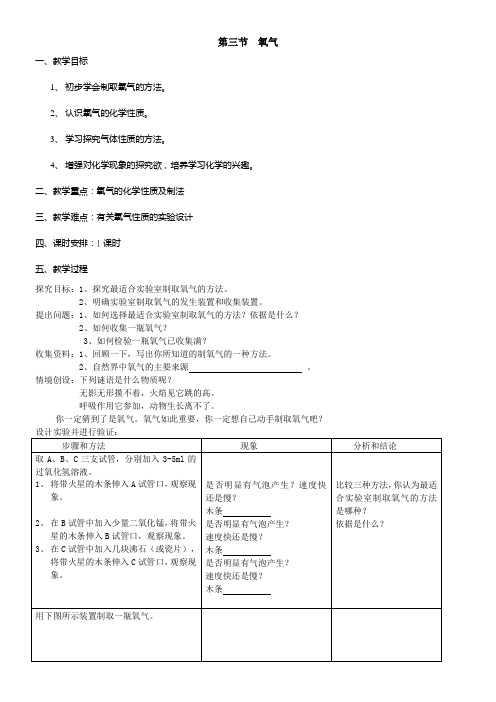 初中化学鲁教九年级上册(2023年新编) 我们周围的空气氧气