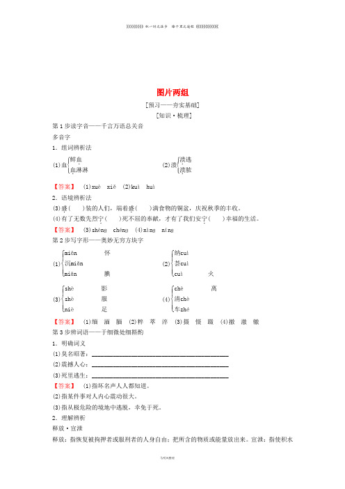 高中语文 第二专题 和平和祈祷 图片两组教师用书 苏教版必修2