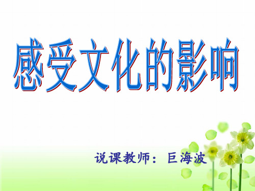 感受文化的影响说课稿