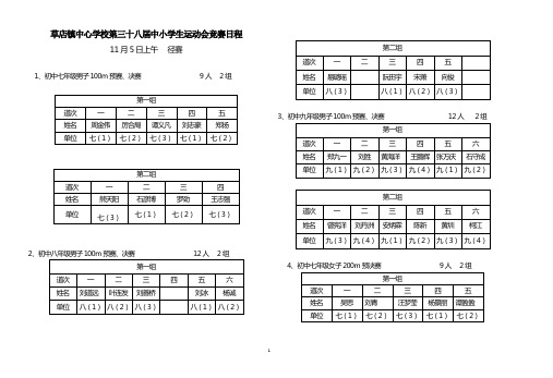 运动会分组