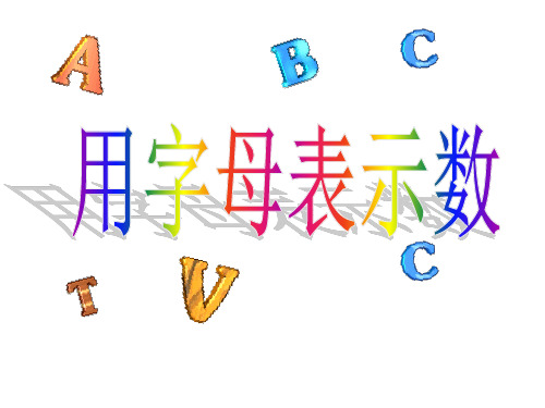 五年级上册数学课件-8.2 用字母表示数丨苏教版 (共24张PPT)