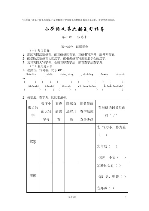 (苏教版)小学语文三年级下10.55小学语文第六册复习指导_汉语拼音
