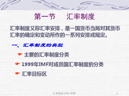 4汇率制度与外汇管制