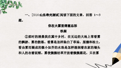 高考语文一轮总复习专题十二散文阅读4鉴赏形象技巧课后对点集训课件