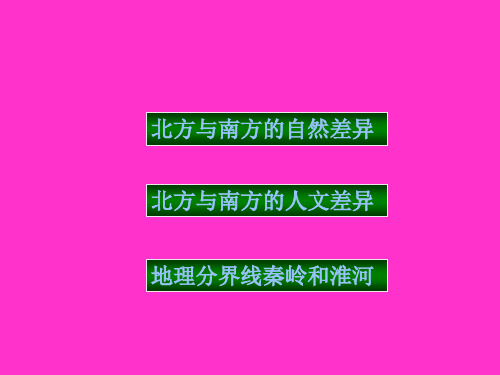 关于北方地区和南方地区的课件