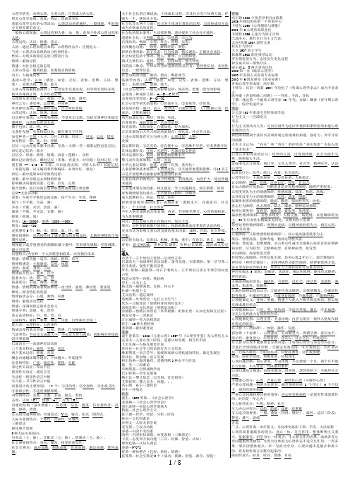 二级三级心理咨询师复习资料