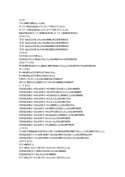 通达信2指标——1号主图(主图)
