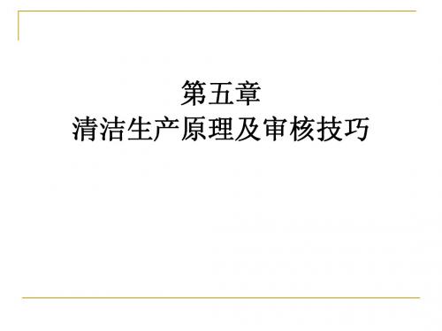 CP第五章审核原理与技巧