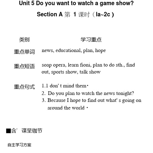 《Doyouwanttowatchagameshow》第1课时教案.doc