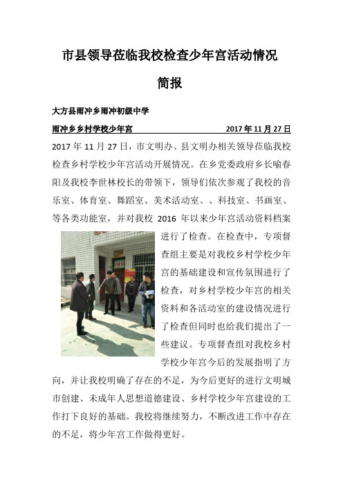 乡村学校少年宫简报