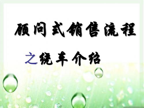 顾问式销售流程(绕车介绍)