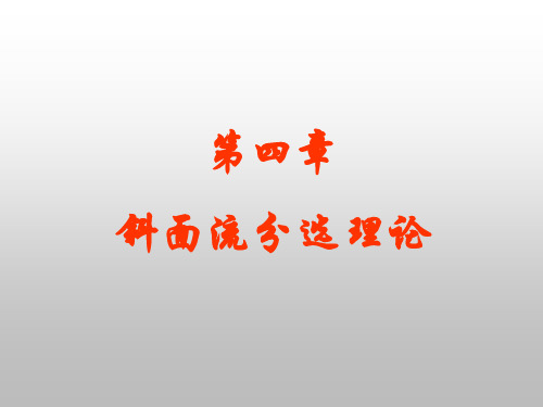 第五章,斜面流分选理论