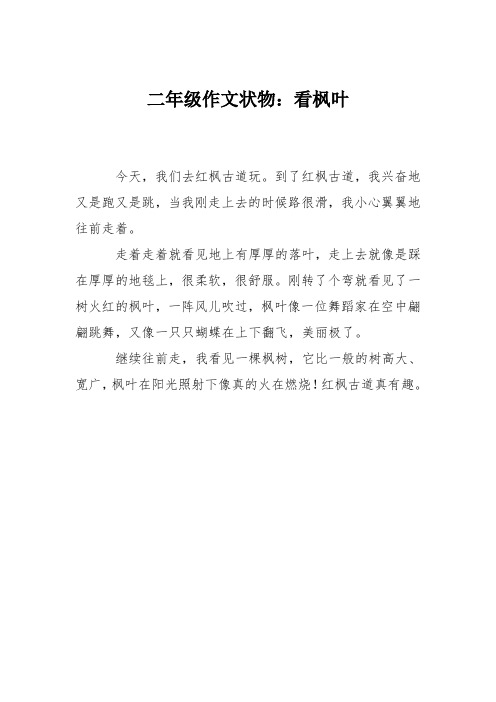 二年级作文状物：看枫叶