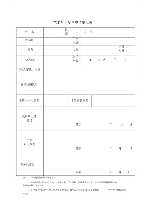 学生复学申请审批表.docx