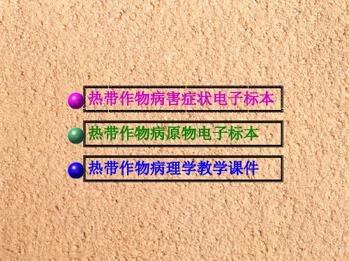 热带作物病理学