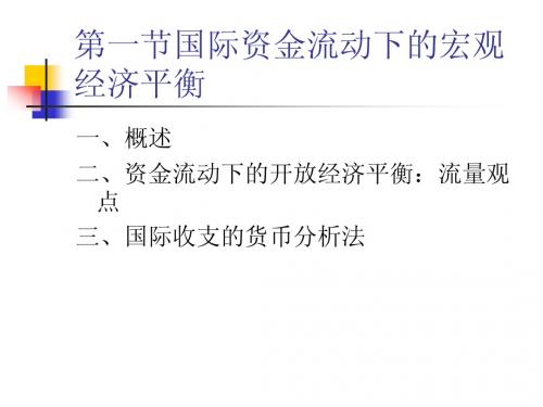 第四章开放经济下的国际资金流动