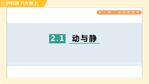 沪科版八年级上册物理同步培优第2章运动的世界 第1节动与静