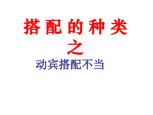 动宾搭配不当