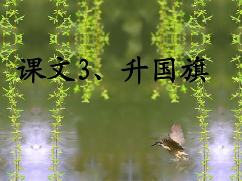 苏教版语文一年级上册3《升国旗》杨国龙课件