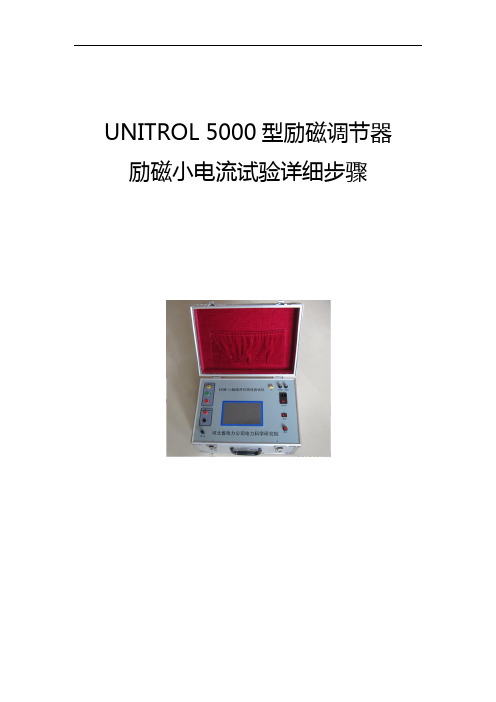 UNITROL5000型励磁小电流试验详细步骤