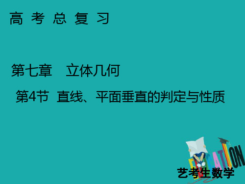 2020届艺术生高考数学二轮复习课件：第七章 立体几何 第4节 