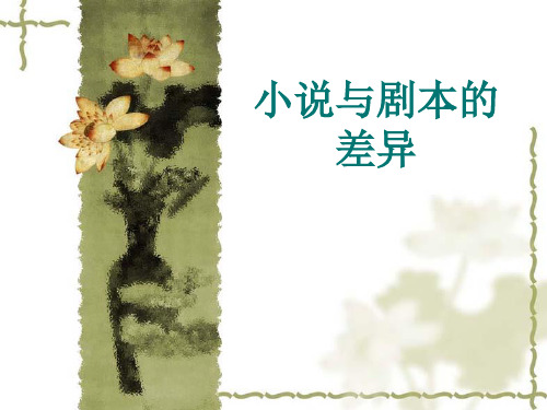 小说与剧本的差异