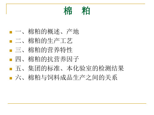 【原料知识】棉粕