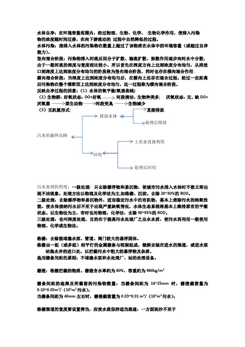 水污染控制工程期末考试重点讲解