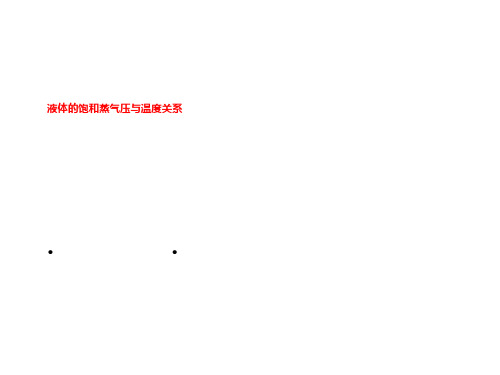 液体的饱和蒸气压与温度关系