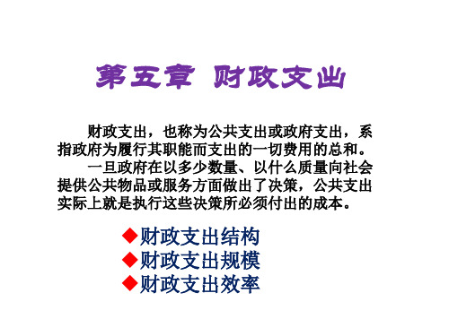 第五章--财政支出..