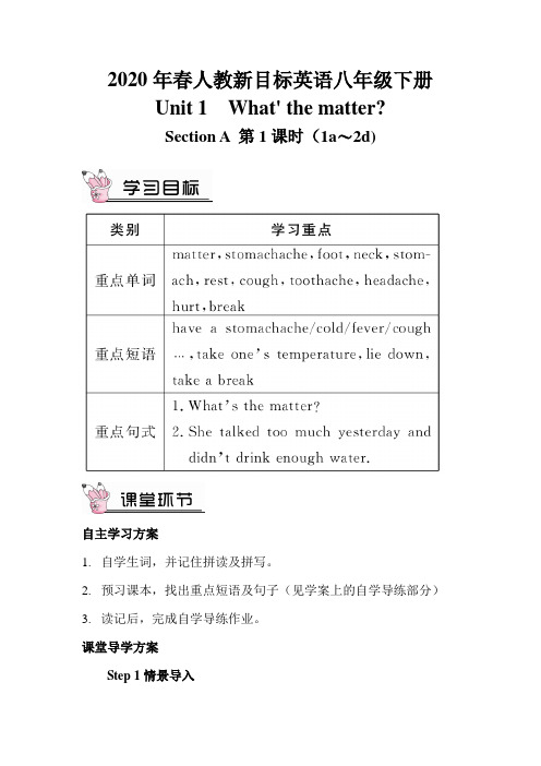 2020年春人教新目标英语八年级下册Unit-1-全单元导学案