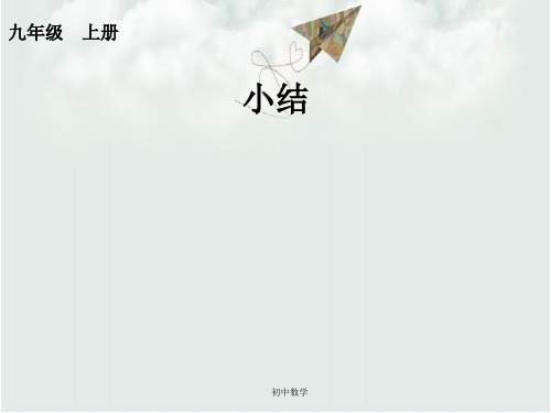 人教版数学九上第22章《二次函数》小结 PPT课件(共14张PPT)