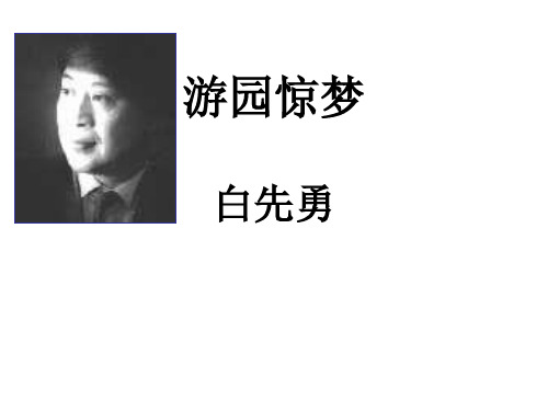 《游园惊梦》课件知识讲解