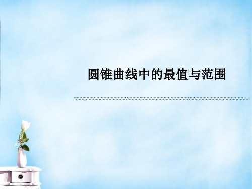 高考数学 常见题型 圆锥曲线中的最值与范围课件