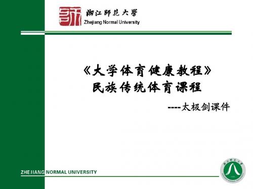 太极剑理论课授课教案一