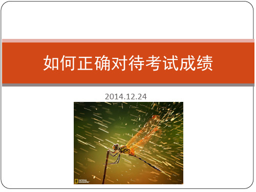 如何正确对待考试成绩ppt