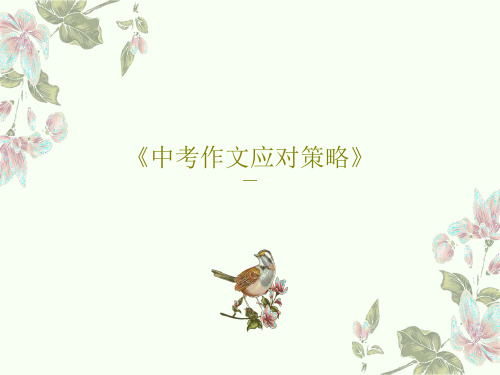 《中考作文应对策略》PPT文档共35页
