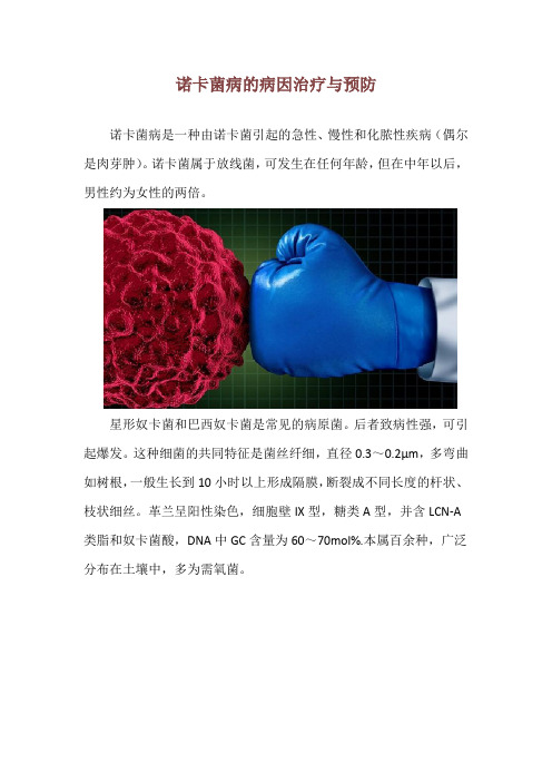 诺卡菌病的病因治疗与预防