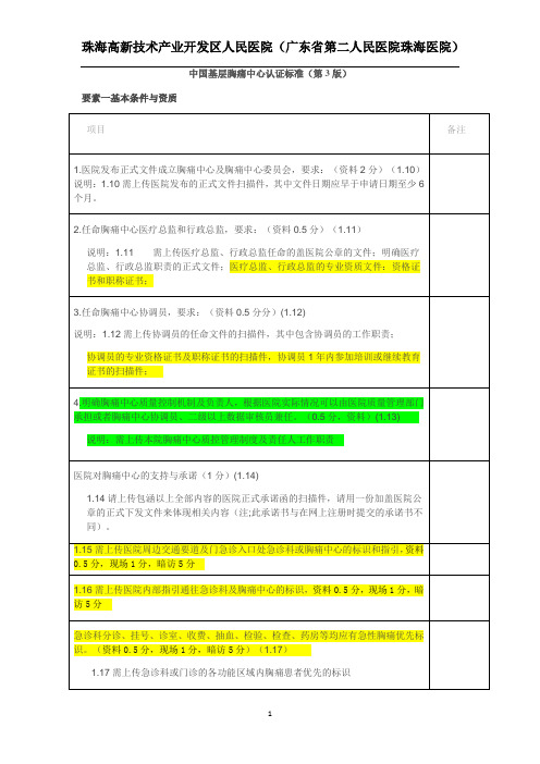 中国基层胸痛中心认证标准(第3版)