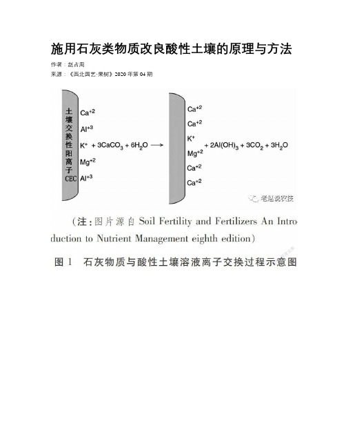 施用石灰类物质改良酸性土壤的原理与方法 