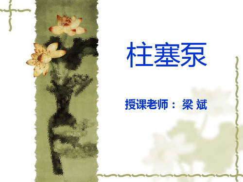 第二章 第二节 柱塞泵