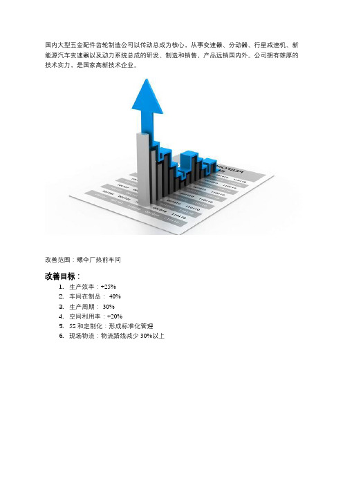 国内大型五金配件齿轮制造公司生产车间布局改善案例