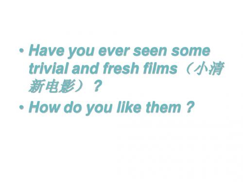 英语课Presentation-泰国小清新电影