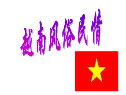 越南风俗民情介绍