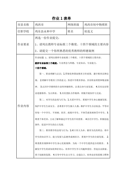 作业1表单