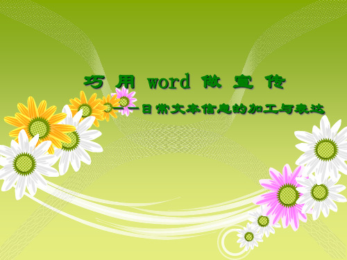 《日常文本信息的加工与表达》说课PPT课件