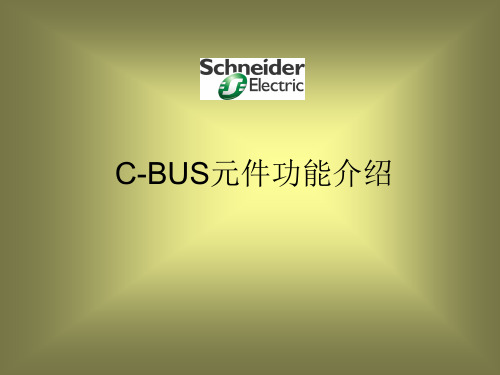 C-BUS元件及功能介绍解析