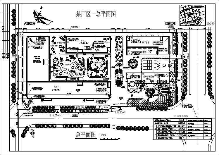 某地工厂厂区景观绿化设计施工图纸