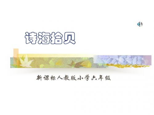 六年级语文上课件：诗海拾贝