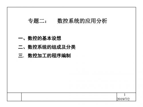现代数控技术课件专题二  数控系统的应用分析-PPT精品文档